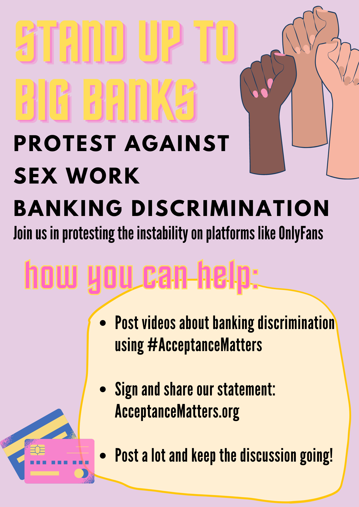Sex Work Banking #AcceptanceMatters – LGBTQ+ workers demand banks like  MasterCard end discrimination instead of simply appropriating our culture  for ad campaigns